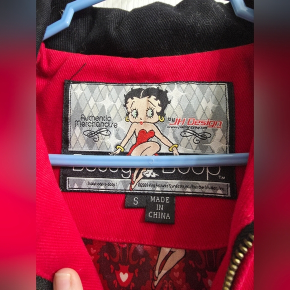 Y2K Betty Boop Red and Black Jean Jacket - Picture 3 of 3